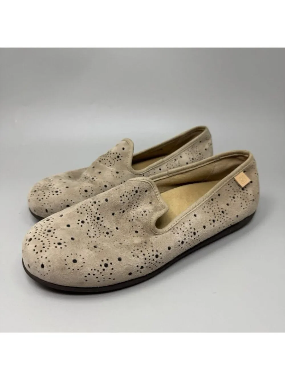 Spenco Women’s Paisley Beige Orthotic Ballet Flats Size 8.5B Comfort Shoes